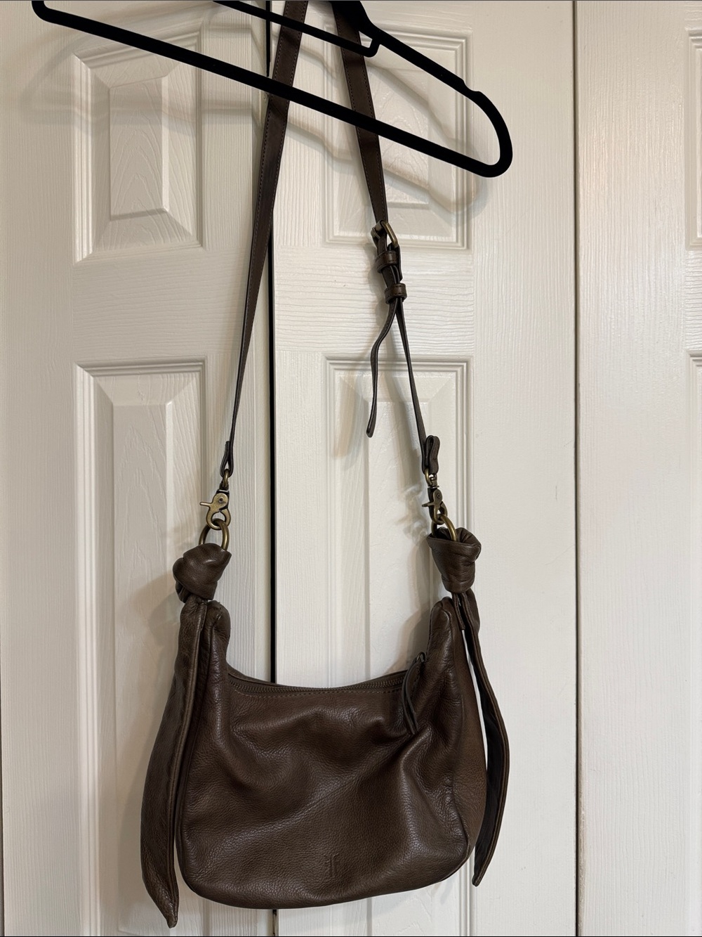 Frye Dark Brown Leather cross body Shoulder Bag